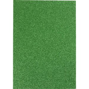 Glitter Mosgummi Ark, A4, ark 210x297 mm, glitter, grøn, 10 ark/ 1 pk.