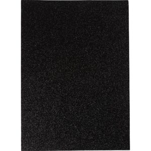 Glitter Mosgummi Ark, A4, ark 210x297 mm, glitter, sort, 10 ark/ 1 pk.