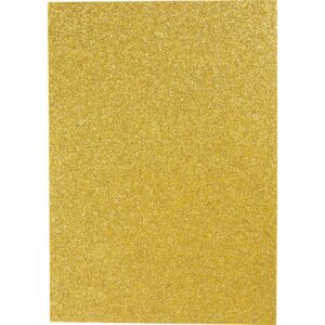 Glitter Mosgummi Ark, A4, ark 210x297 mm, glitter, guld glitter, 10 ark/ 1 pk.