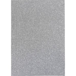Glitter Mosgummi Ark, A4, ark 210x297 mm, glitter, sølv, 10 ark/ 1 pk.