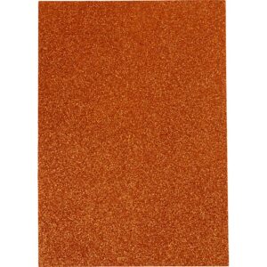 Glitter Mosgummi Ark, A4, ark 210x297 mm, glitter, orange, 10 ark/ 1 pk.