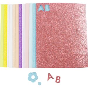 Mosgummi ark, str. 14x25 cm, tykkelse 2 mm, pastelfarver, 12 ark/ 1 pk.