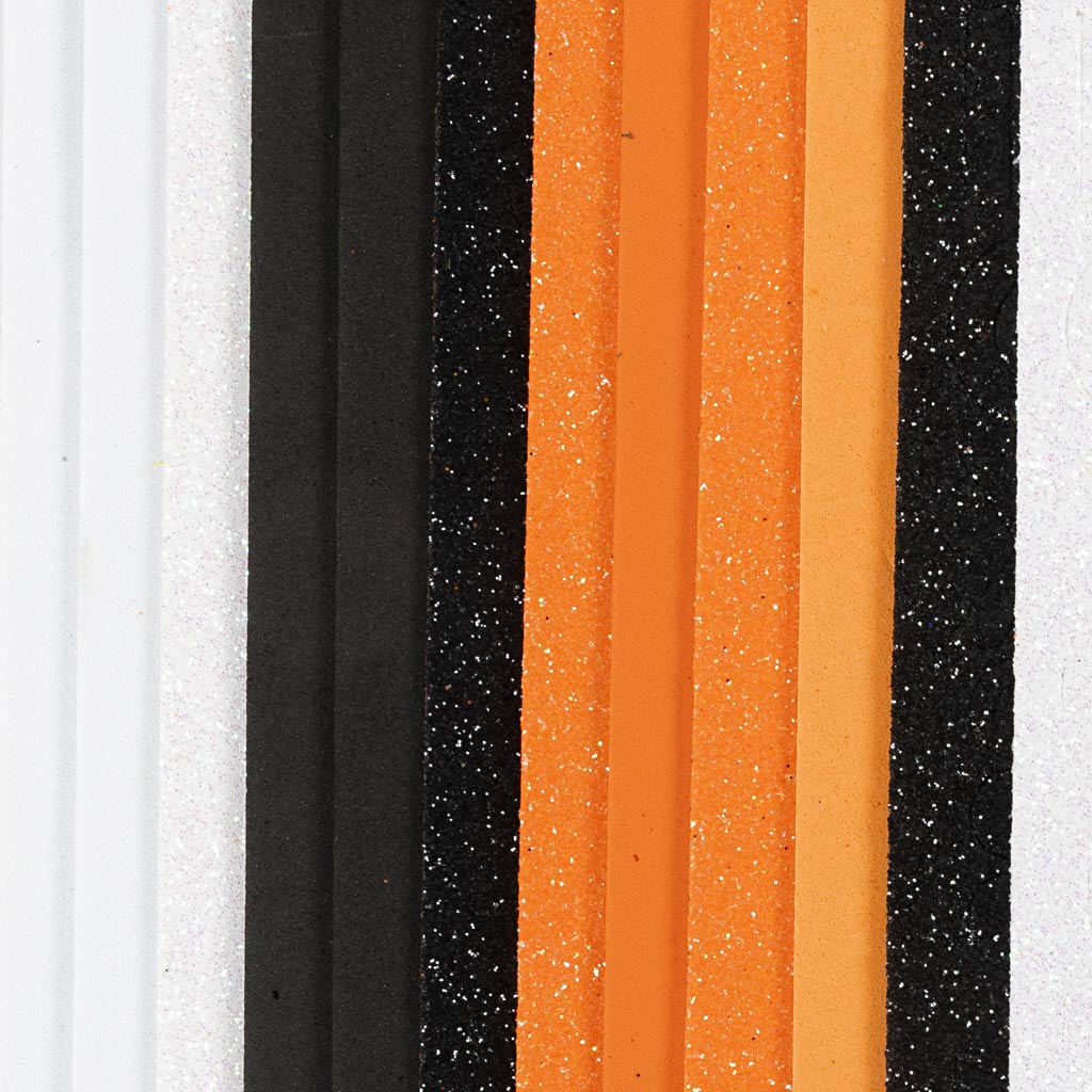 Mosgummi ark, str. 14x25 cm, tykkelse 2 mm, halloweenfarver, 12 ark/ 1 pk. - Image 4
