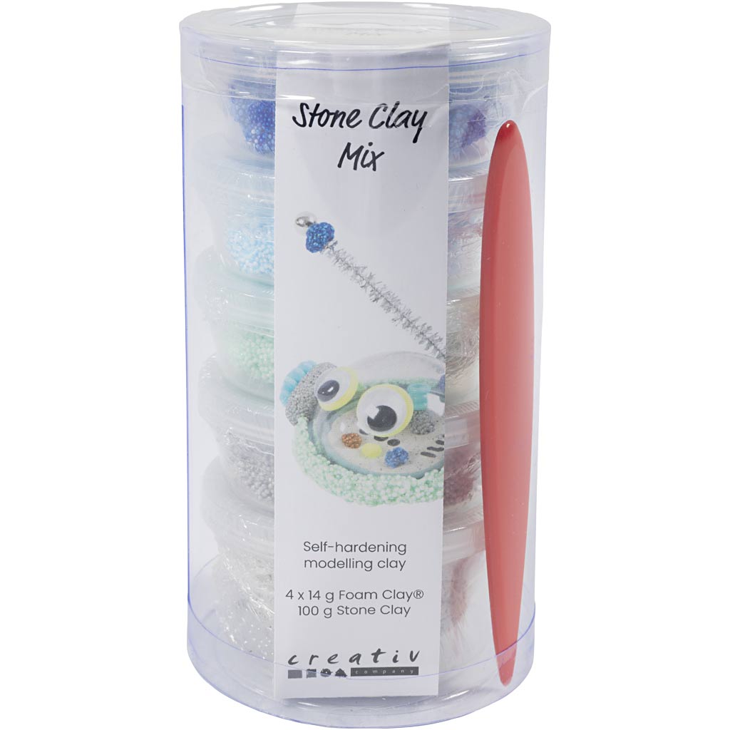 Stone Clay Mix, blå/grøn harmoni, 1 pk. - Image 2