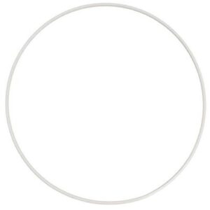 Metalring, diam. 12 cm, hvid, 1 stk.