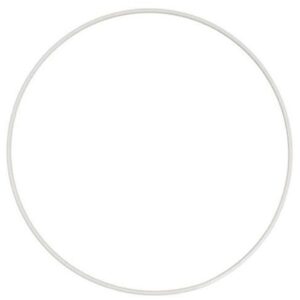 Metalring, diam. 18 cm, tykkelse 3 mm, hvid, 1 stk.