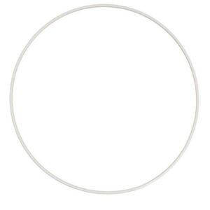 Metalring, diam. 35 cm, hvid, 1 stk.