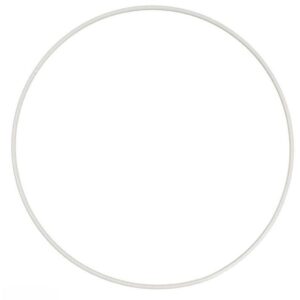 Metalring, diam. 50 cm, hvid, 1 stk.