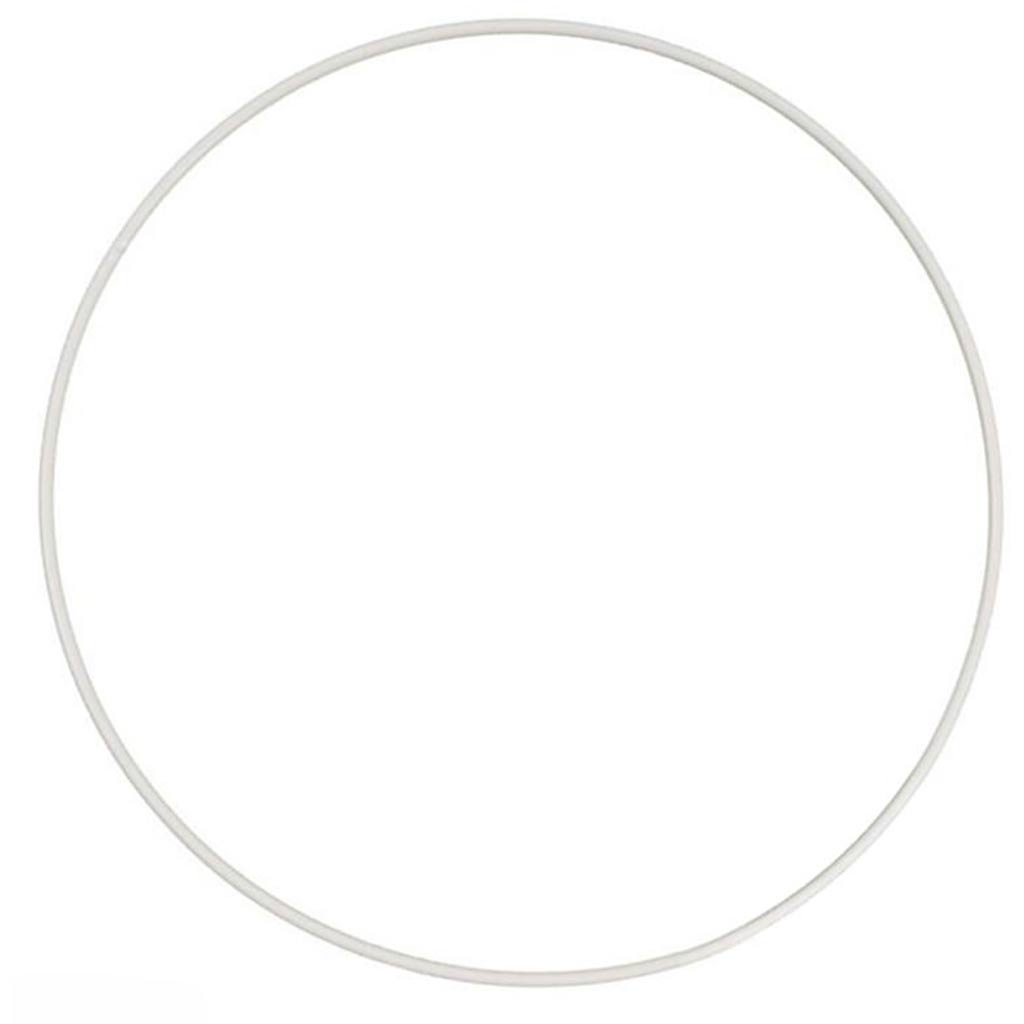 Metalring, diam. 50 cm, hvid, 1 stk.