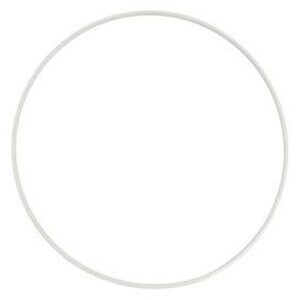 Metalring, diam. 8 cm, hvid, 1 stk.
