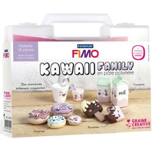 Fimo Figuræske, Kawaii Familien, 18 stk./ 1 pk.