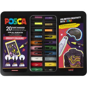 Posca Etui, groovy colours, 20 stk./ 1 pk.