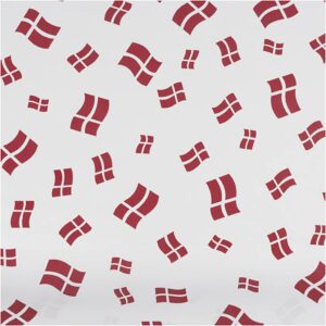 Voksdug, Dannebrogsflag, B: 140 cm, rød, hvid, 5 m/ 1 rl.