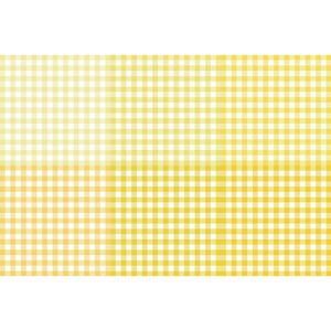 Bomuldsstof, tern 4x4 mm, B: 145 cm, hvid, gul, 5 m/ 1 pk.
