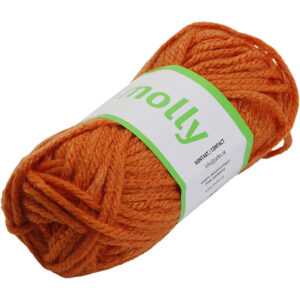 Acrylgarn kraftigt, pind 7-8, orange, 50 g/ 1 ngl.
