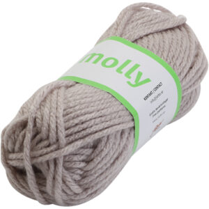 Acrylgarn kraftigt, pind 7-8, beige, 50 g/ 1 ngl.