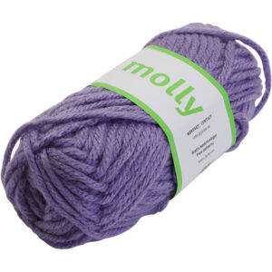 Acrylgarn kraftigt, pind 7-8, lilla, 50 g/ 1 ngl.