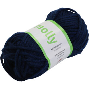 Acrylgarn kraftigt, pind 7-8, mørk blå, 50 g/ 1 ngl.