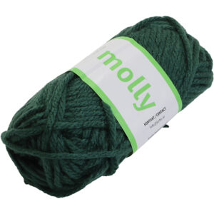 Acrylgarn kraftigt, pind 7-8, mørk grøn, 50 g/ 1 ngl.