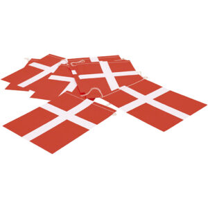 Flagranke med dannebrogsflag, 10 stk./ 1 pk.