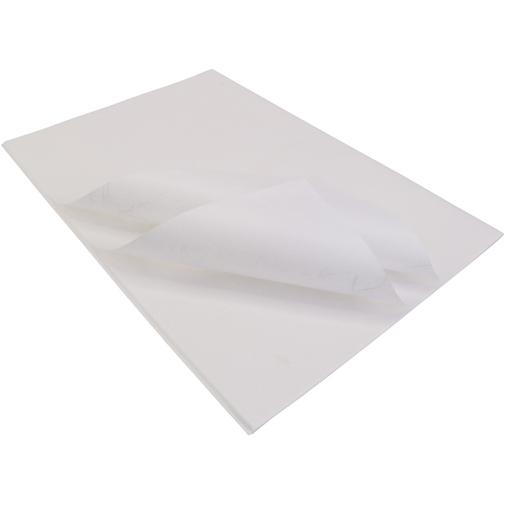 Rispapir, ark 47x60 cm, hvid, 10 ark/ 1 pk.