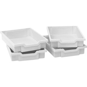 Opbevaringskasse, lille, H: 7 cm, D: 42 cm, B: 31 cm, hvid, 4 stk./ 1 pk.