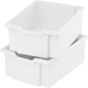Opbevaringskasse, medium, H: 14,8 cm, D: 42 cm, B: 31 cm, hvid, 2 stk./ 1 pk.