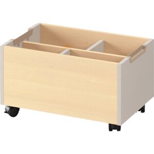 Opbevaringsreol på hjul, H: 34, D: 40,5 cm, L: 62 cm, 1 stk.
