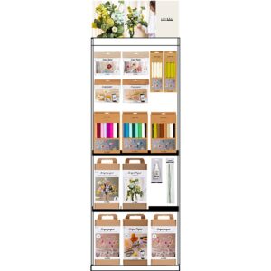 Gulvdisplay, usamlet, Category, Crepeblomster, voksen, H: 1580 mm, L: 600 mm, B: 400 mm, 121 enh./ 1 stk.