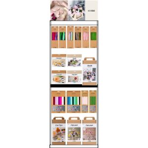 Gulvdisplay, usamlet, Category, Chenille/Crepe, voksen, H: 1580 mm, L: 600 mm, B: 400 mm, 127 enh./ 1 stk.