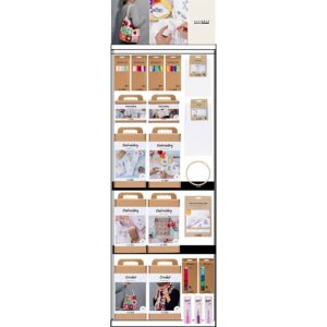 Gulvdisplay, samlet, Category, broderi og hækle voksen, H: 1580 mm, L: 600 mm, B: 400 mm, 160 enh./ 1 stk.
