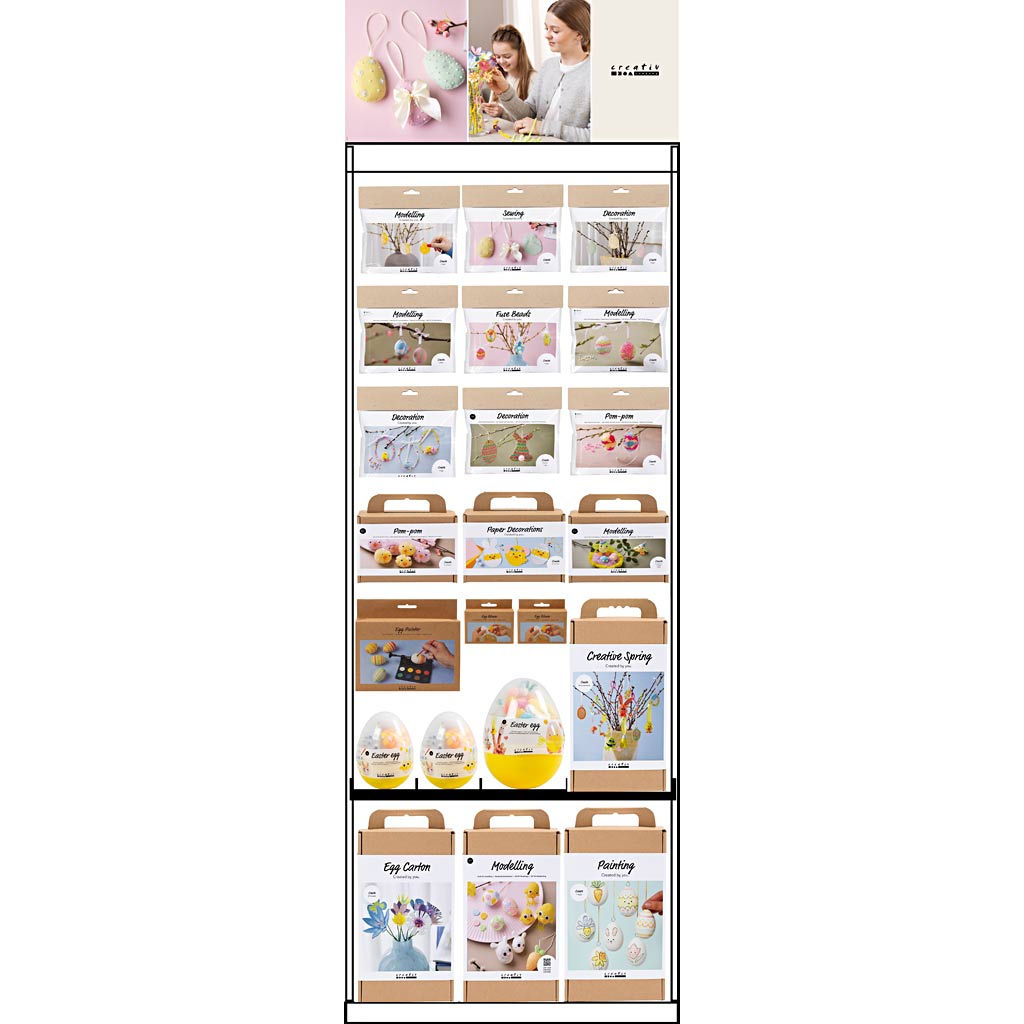 Gulvdisplay, samlet, Category, Easter and Spring, H: 1580 mm, L: 600 mm, B: 400 mm, 113 enh./ 1 stk.