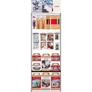 Gulvdisplay, usamlet, Christmas, fair edition, H: 1580 mm, L: 600 mm, B: 400 mm, 125 enh./ 1 stk.
