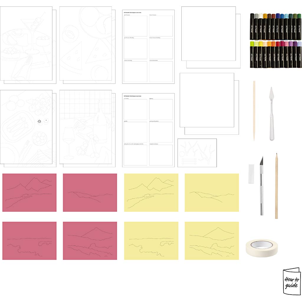 Start DIY Kit Oliepastel, ass. farver, 1 pk. - Image 4