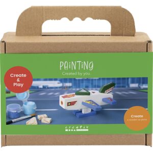Mini DIY Kit Male, Flyvemaskine, blå/grøn harmoni, 1 pk.