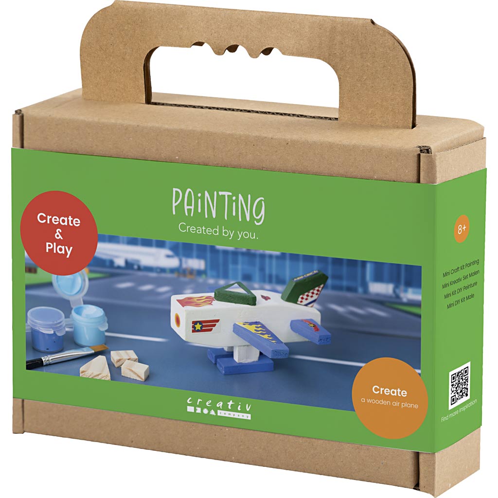 Mini DIY Kit Male, Flyvemaskine, blå/grøn harmoni, 1 pk. - Image 3