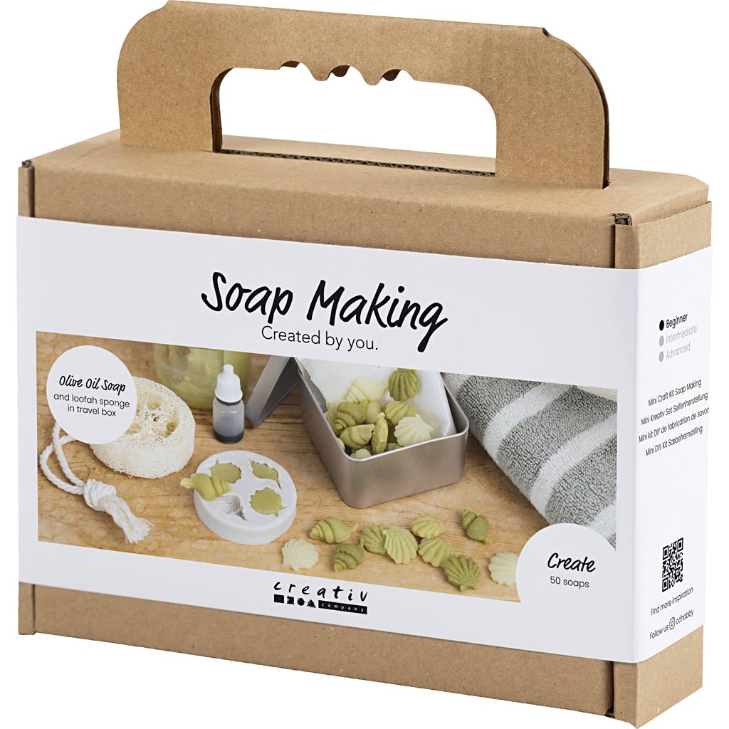Mini DIY Kit Sæbefremstilling, Strandskaller, olivengrøn, 1 pk. - Image 3