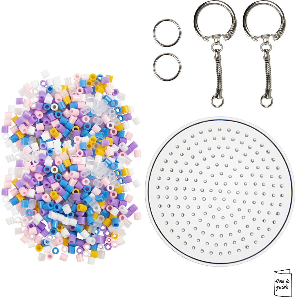 Mini DIY Kit Rørperler, Charms/taskepynt, ass. farver, 1 pk. - Image 3