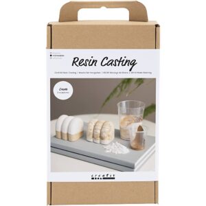 DIY Kit Resinstøbning, Skulptur, beige, off white, 1 pk.