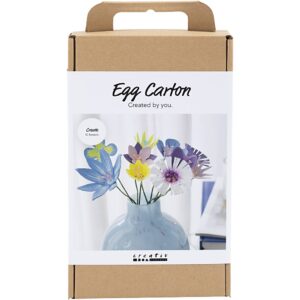 DIY Kit Æggebakkeblomster, pastelfarver, 1 pk.