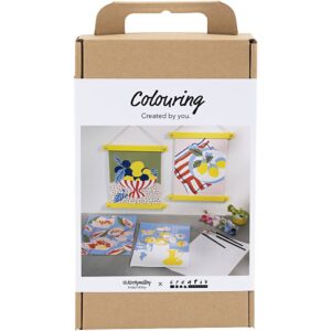 DIY Kit Farvelægning, Paint by numbers, akrylmaling, 1 pk.
