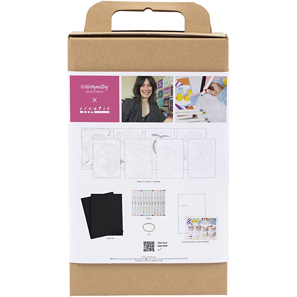 DIY Kit Farvelægning, Paint by numbers, markers, 1 pk. - Image 2