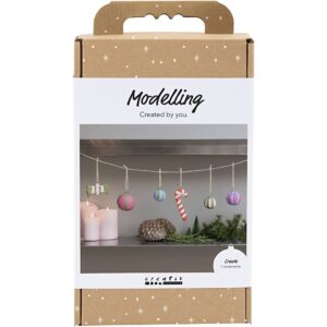 DIY Kit Modellering, Julefigurer af pulp, ass. farver, 1 pk.
