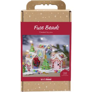 DIY Kit Rørperler, Julehuse, ass. farver, 1 pk.