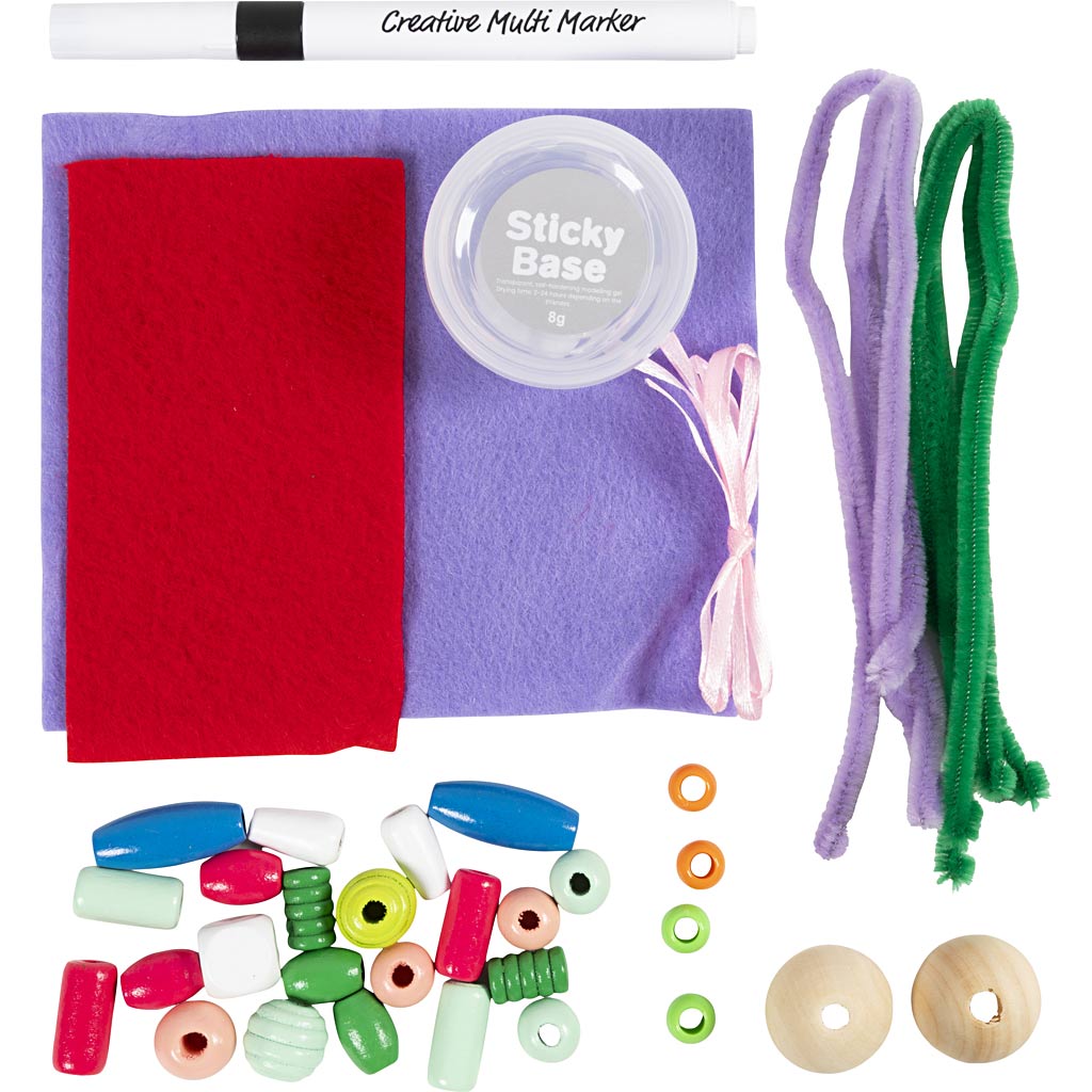Mini DIY Kit Dekoration, Nisser, ass. farver, 1 pk. - Image 3