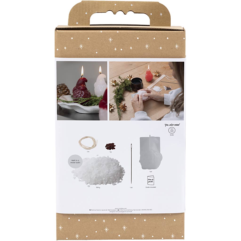 DIY Kit Lysstøbning, Julemand, mat transparent, rød, 1 pk. - Image 2