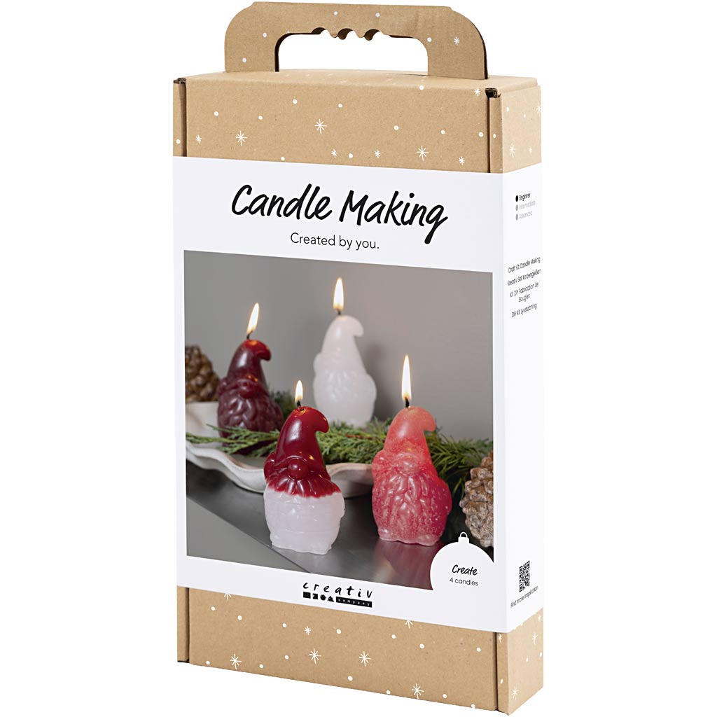 DIY Kit Lysstøbning, Julemand, mat transparent, rød, 1 pk. - Image 3