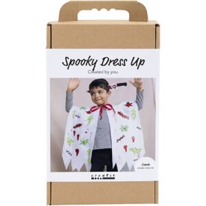 DIY Kit Spooky Udklædning, Kappe og hårbøjle, ass. farver, 1 pk.