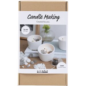 DIY Kit Lysstøbning, Rose, beige, hvid, creme, 1 pk.