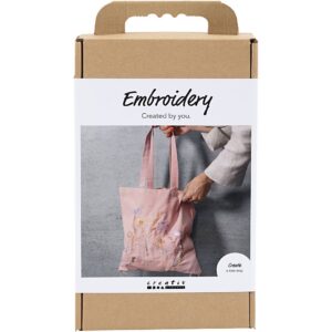 DIY Kit Broderi, Mulepose, soft rosa, 1 pk.